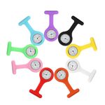 Silicon Nurse Watch Tunic Quartz Fob Pocket Brooch Washable +FREE 2 BATTERIES UK