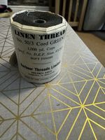 Vintage Barbour Linen Thread 50/3 Cord Green 1000yd DEF Spec Hilden Mil