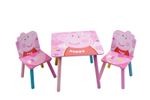 Peppa Pig Wooden Table & 2 Chairs Set by Nixy Children