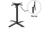 black premium aluminium flip top table base dining restaurant foldable folding