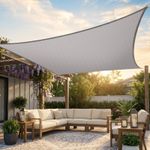 Outdoor Sun Shade Sail 420D 99% UV Block Garden Patio Pool Camping Canopy Grey