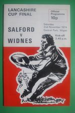 Salford v Widnes 1974 Rugby League Lancashire Cup Final Central Park Wigan