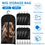 6/12Pcs Hair Extension Storage Bag with Hooks Dustproof Wig Storage Bags HOT