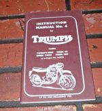 GENUINE TRIUMPH TWENTY-ONE TIGER SPEED TWIN OWNERS INSTRUCTION MANUAL.