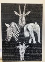 African Theme Animal Art 