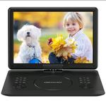  16.9"Portable DVD Player with 14.1"Swivel HD Large Screen, 5000mAh battery,USB