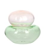 HELLE MARDAHL STUDIO Decoration Container Green Clear Glass Size S RRP 400