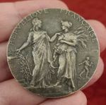 ORIGINAL French Ministere de Agriculture Silver Medal. Signed Alphee Dubois. 38g