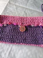 Small Bag For Lady Handmade Clutch/Shoulder Glitter Yarn Size 7" Depth 5 Gift
