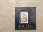 1 gram Platinum Bar - PAMP Suisse Lady Fortuna In Assay