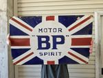 VINTAGE BP "MOTOR SPIRIT" PORCELAIN SIGN BRITISH  GAS FUEL LONDON 16"x10"