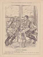 1918 cartoon print " capital errors  " german emperor - austrian emperor !