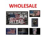 WHOLESALE LOT OF 12 PIECES - 5ft X 3ft Buck Wear American Theme Flags USA, 3X5