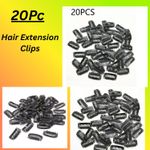 20Pc Hair Extension Clips Metal Snap Clips for Hair Extensions & Wefts Wig