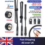 ABBREE CS Tactical Antenna SMA-Female Dual Band VHF UHF 144/430Mhz Foldable For