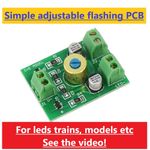 Flashing unit for leds flash rate adjustable for models trains dioramas