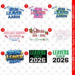Leavers School iron on personalized DTF heat transfer sticker ready press 00193