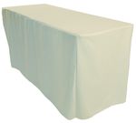 1x 6ft Fitted Ivory Rectangular Trestle Exhibition Tablecloth