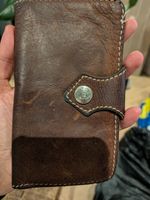 Vintage Brown Leather Tobacco Pouch – Handmade Leather Smoking Pouch