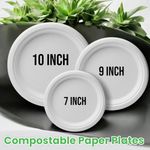 Heavy duty Paper Plates Rigid Biodegradable Bagasse Disposable 7" 9" 10" Plate