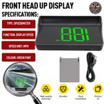 Universal Head Up Display GPS Digital Speedometer MPH Dash Projector For All Car