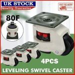 4PCS Heavy Duty Industrial Machine Retractable Swivel Caster Wheels Set 1000kg