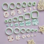 Polymer Clay Cutters Set – 18 Oval, Round & Square Earring Cutters - Jewellery