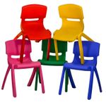 5x Children Strong Stackable Kids Plastic Chair Picnic Party Garden Nursery Club