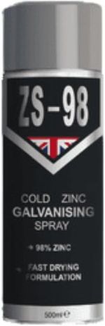 ZS-98 Cold Zinc Bright Galv Galvanising Aerosol Spray Paint - 500ml