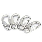 3 Pieces Marine 316 Stainless Steel Spring Snap Hook Boat Anchor Rigging Clip H2