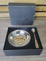 Dansk Tjorn Nickel Plated Baby Bowl & Spoon Silver/Chrome Tone Boxed