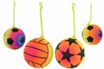 Inflatable Ball Keychain Kids Sports Neon 24cm Garden Playground Beach Fun