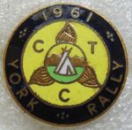 1961 York Rally Cycling Enamel Pin Badge