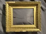 Antique Distressed Ornate Victorian Period Floral Gilt Carved Wood Gesso Frame