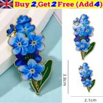 Alzheimer's Forget Me Not Blue Flower Enamel Pin Badge + FREE GIFT CHARITY