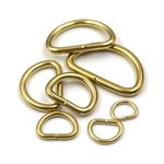 D-Ring Solid Brass Webbing Leather Hardware Craft Opening Weld Buckle 10mm-38mm