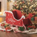 Santa's Been Christmas Gift Sleigh Personalised Present Sleigh 51 x 27 x 28cm
