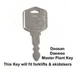 Doosan Daewoo Master Plant Key for Forklifts & Skid Steers 