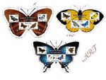 ENDEMIC BUTTERFLIES OF SRI LANKA (2022) Stamp Souve X3