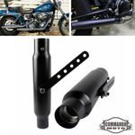2x Steel Shorty 12" Exhaust Mufflers Pipes For Chopper Bobber Cafe Racer Honda