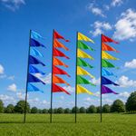 Spirit of Air Festival Pendant Banner Kit 3.4m Flagpole, 8 Flags & Ground Spike 