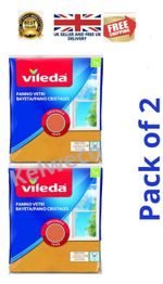 Vileda Microfibre Cloth Window & Glass Cleaning Microfiber Streak. Pack of 2
