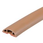 sourcing map Floor Cord Cover Cable Protector 0.4" W x 0.24" H 3.3ft Brown Cable