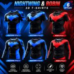 Titans The Batman Nightwing Robin 3D T-Shirts Superhero Sports Fitness Top Tee
