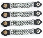 Biker Waistcoat/Vest Extender With Chrome Buffalo Button 