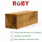Ruby 2.4m 150mm x 150mm Treated Gate Post 6x6 Driveway Gate Post Support