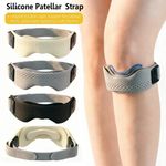 1/2Pcs Silicone Knee Strap Support Adjustable Tendon Brace Running Sports Gym