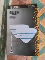 Bush Steam Mop Replacement Pads Blue White Washable Pack of 2 Brand New In Box