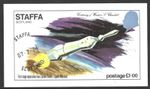 Staffa, 1974, £1 Space, Rocket, Sir Winston Churchill, CTO Used M/S Sheet #M2959
