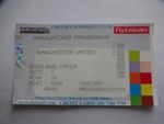 Ticket Stub - CHELSEA V MANCHESTER UNITED PREMIER LEAGUE - 2002-03